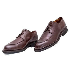 Paraboot Rousseau  Split Toe Lace Up Brown Grain Leather Derby Shoes Size US 8.5